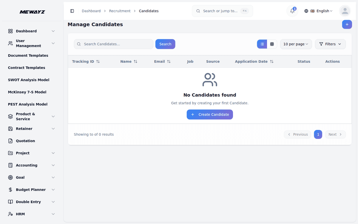 Mewayz Recruitment — Candidates
