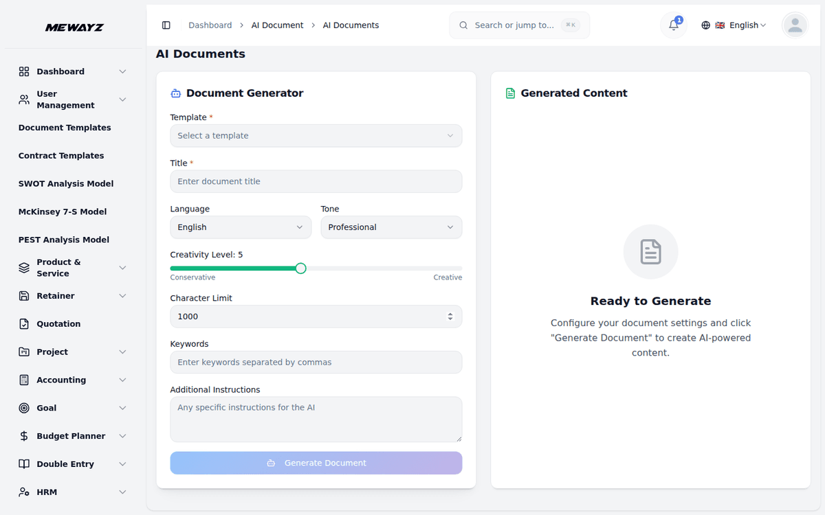 Mewayz Document templates for law firms