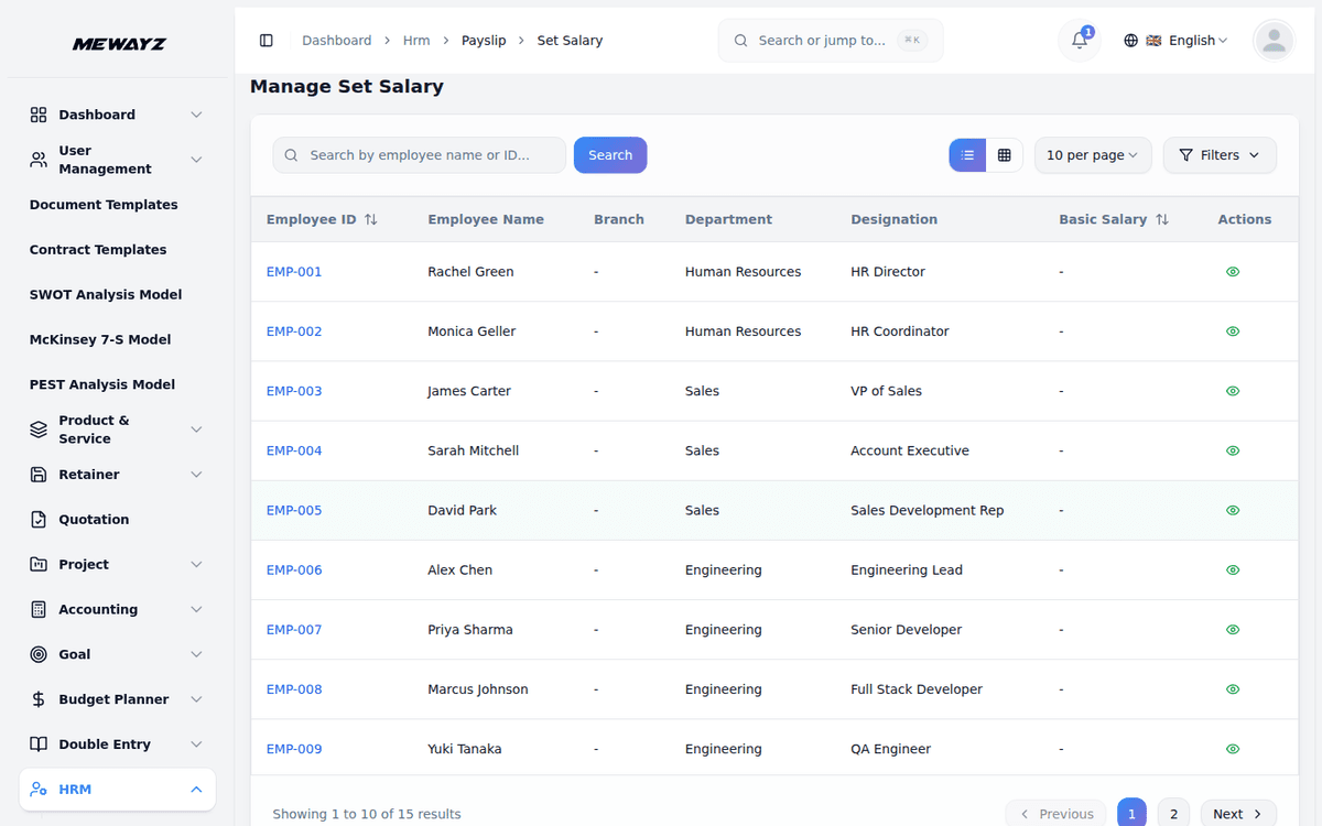 Mewayz HR — employees, payroll, and attendance