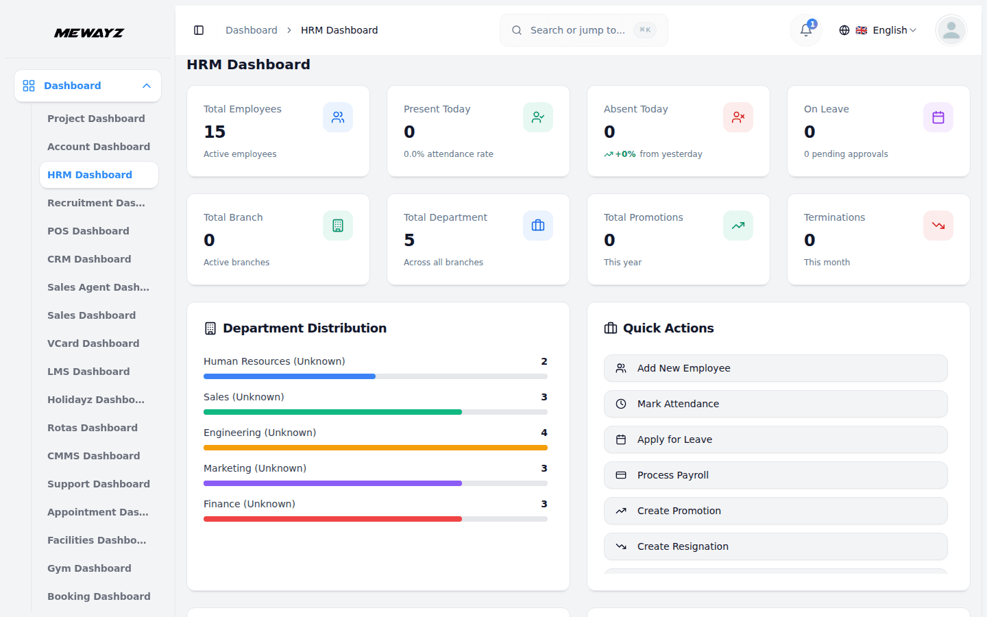 Mewayz HR Management — HR dashboard