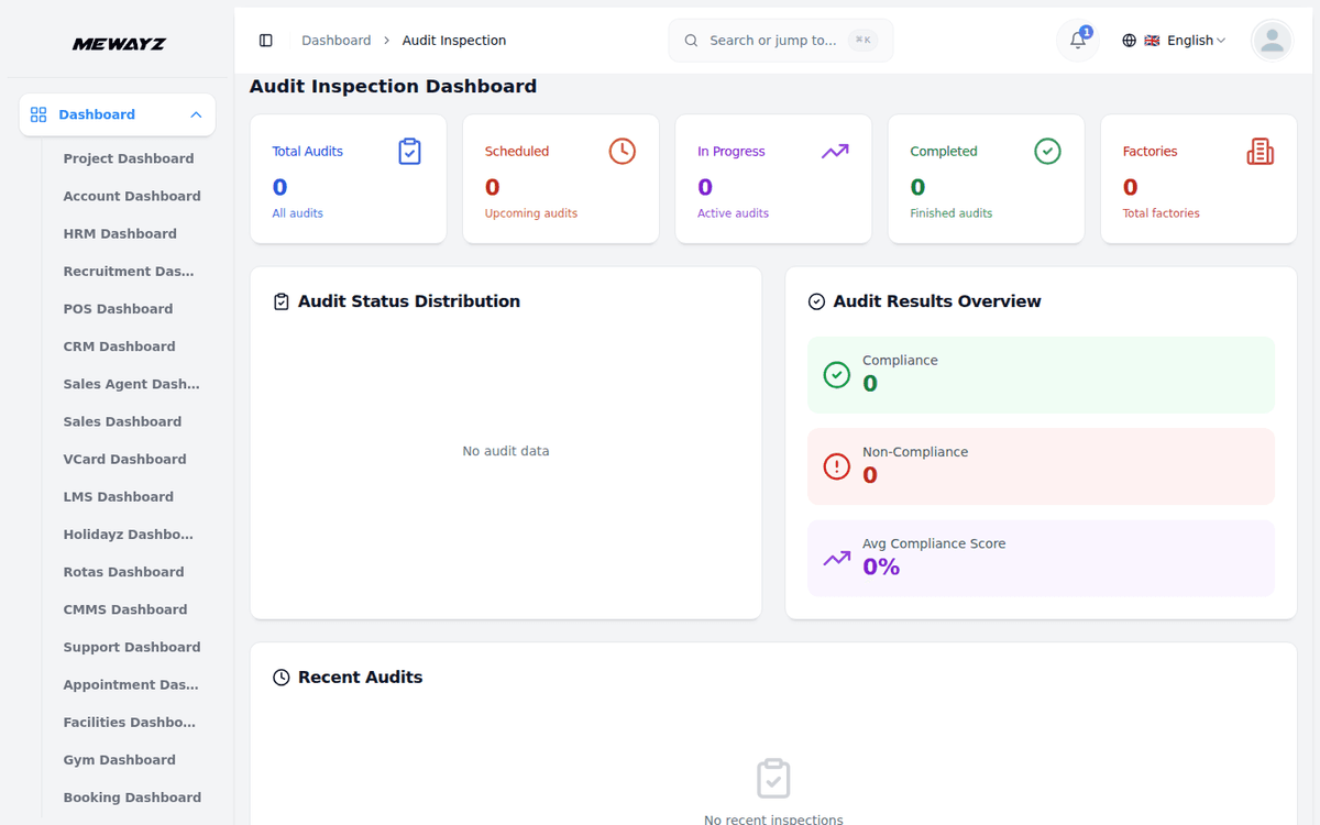 Mewayz Audit dashboard for audit & compliance