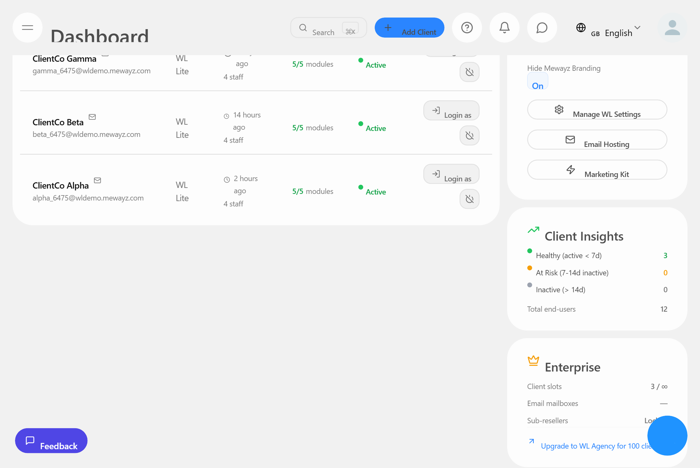 Kundenmanagement - Mewayz White Label