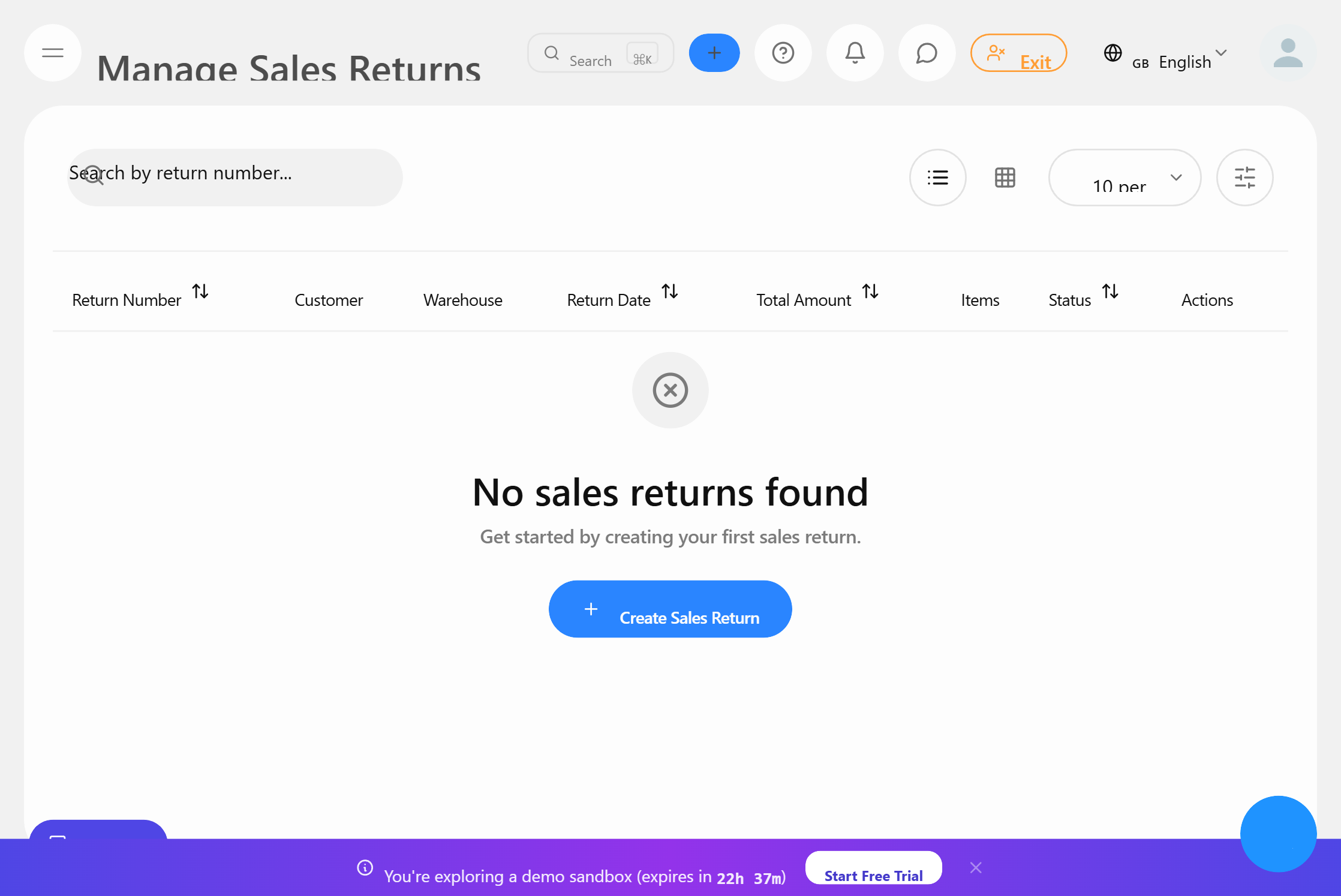 Sales Returns - Mewayz