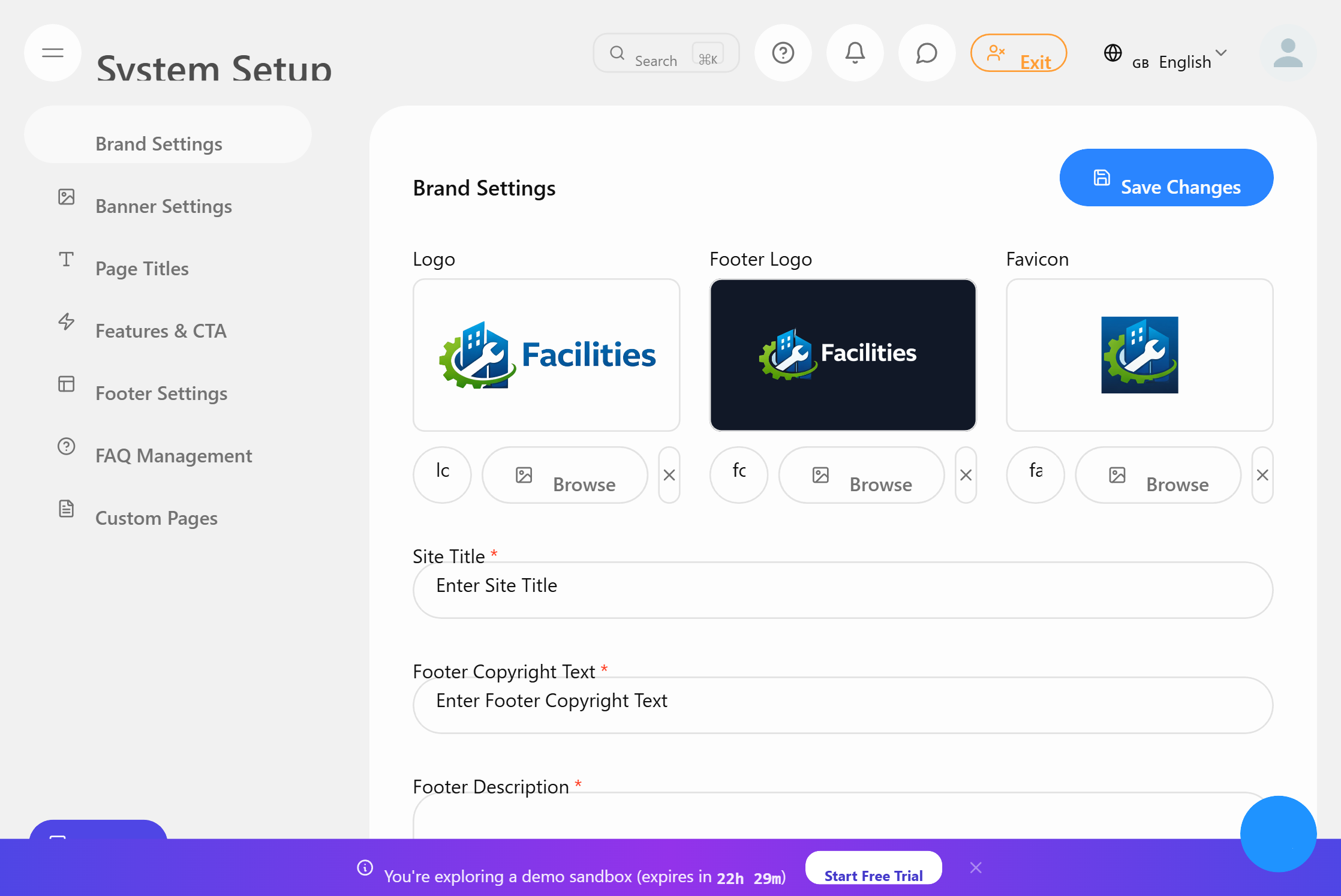 Tetapan penjenamaan — logo, domain, e-mel