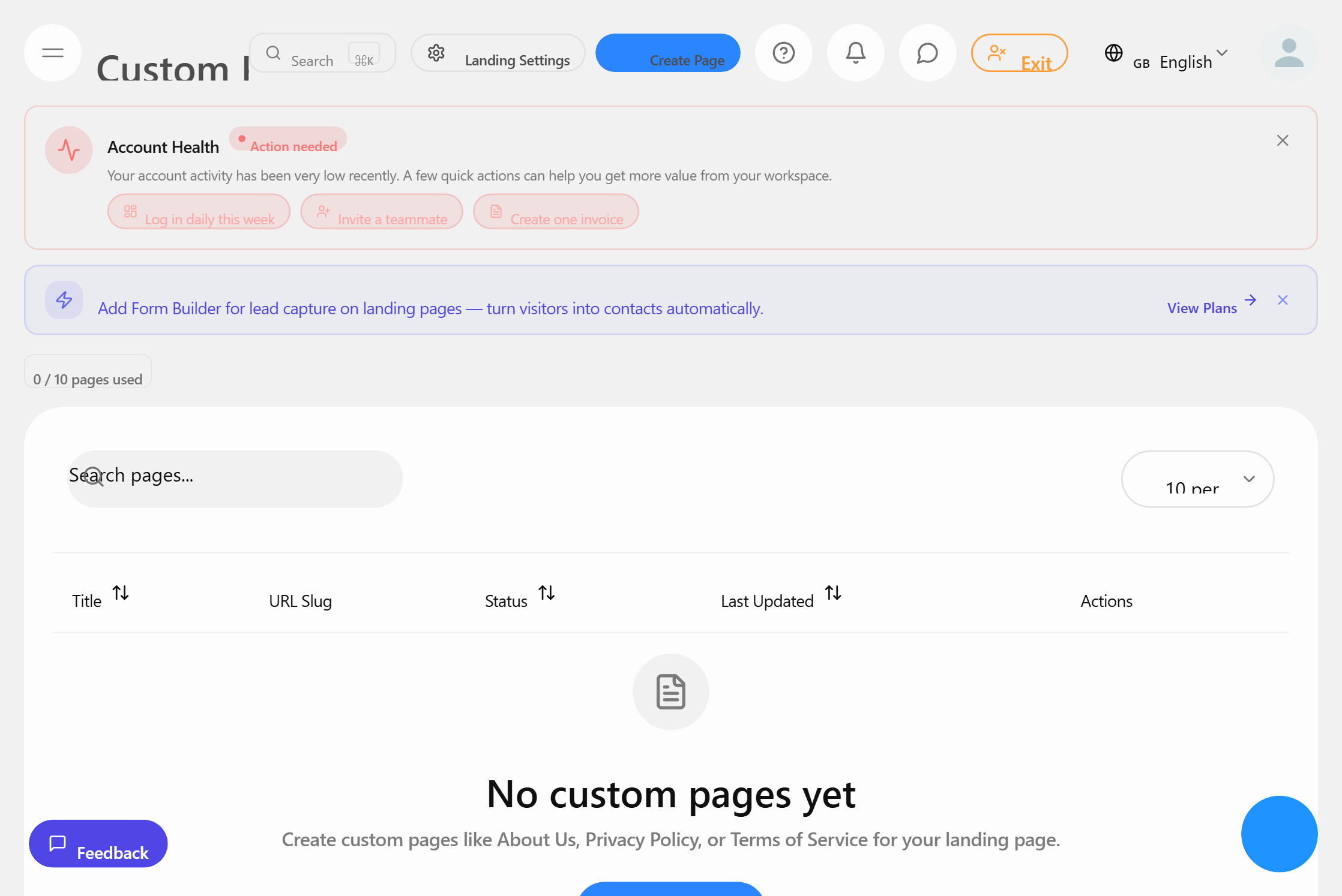 Custom Pages CMS für Wiederverkäufer