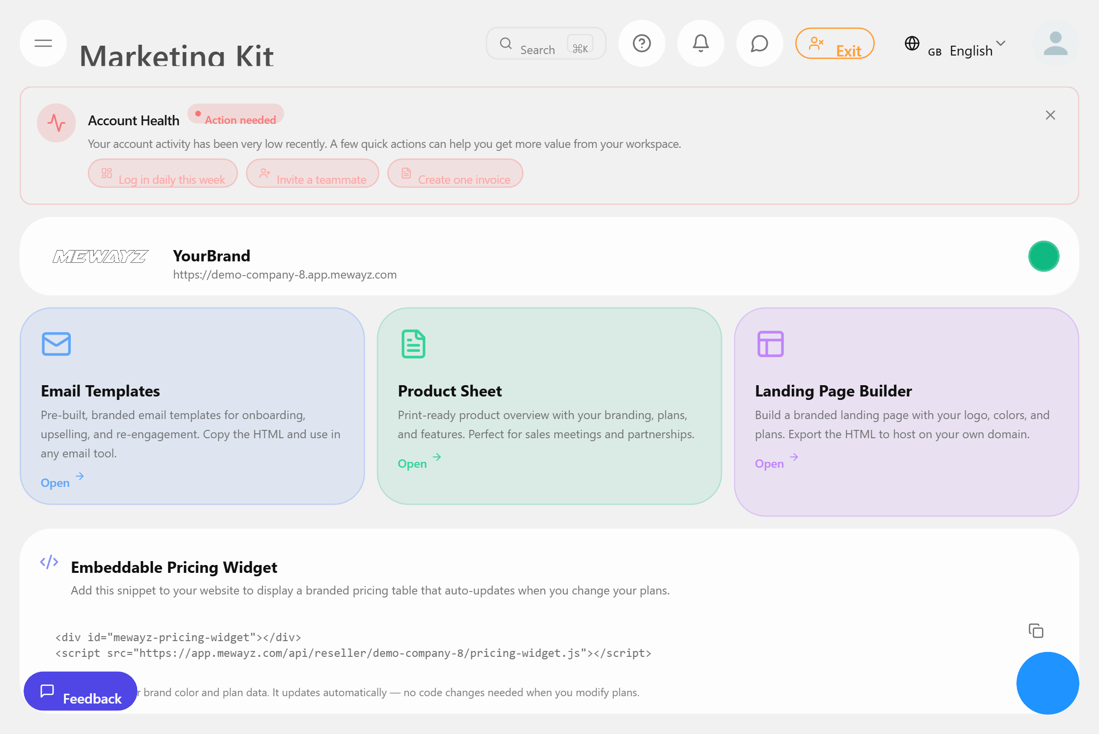 White-Label-Marketing-Kit mit vorgefertigten Assets